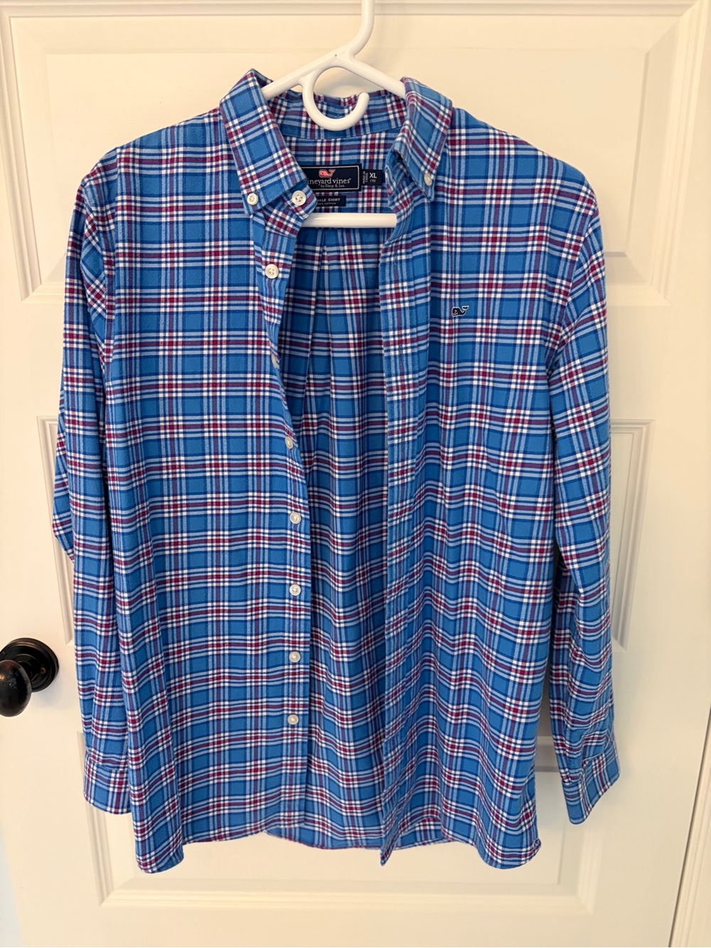 VINEYARD VINES Flannel Plaid Buttondown, boys Size XL (18)